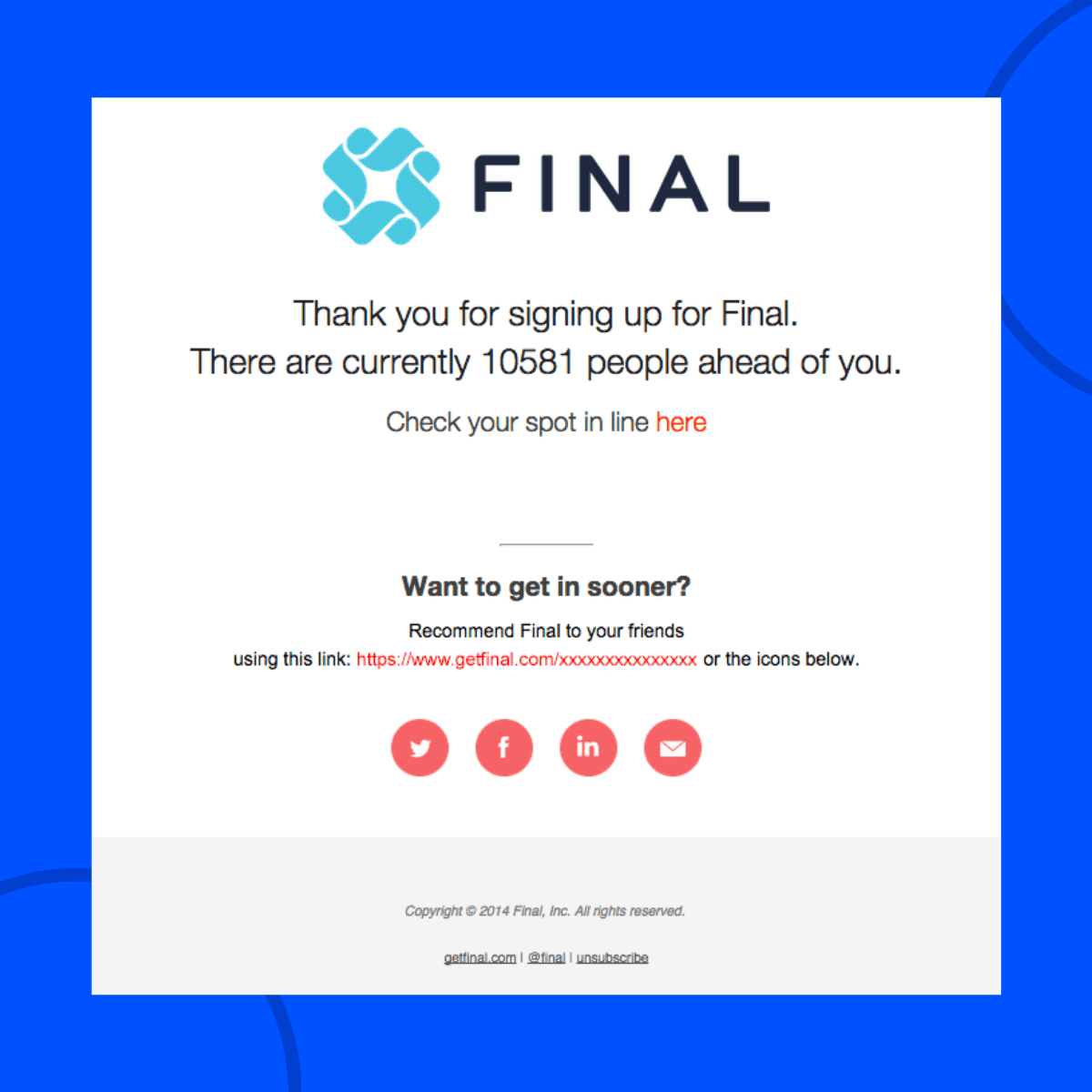 b2b marketing emails by final