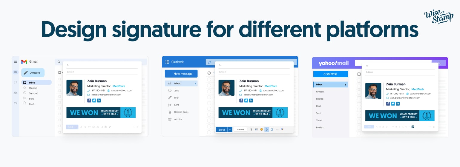 email signature for different platforms