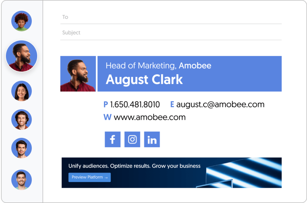 amobee email signature by wisestamp