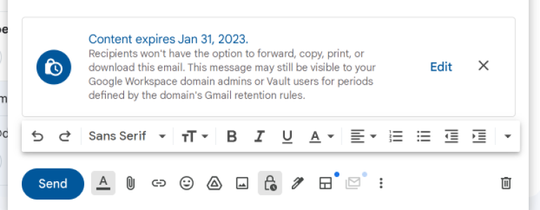 set an email expiration date