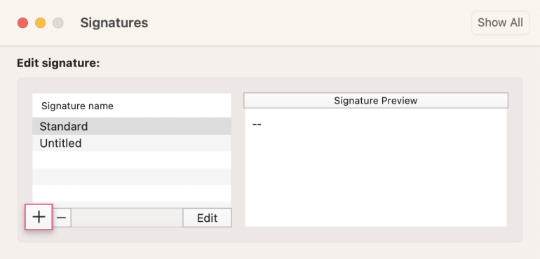 edit your mac signature - step 3