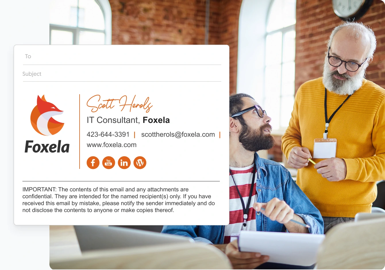 Consultant email signature examples & golden tips WiseStamp