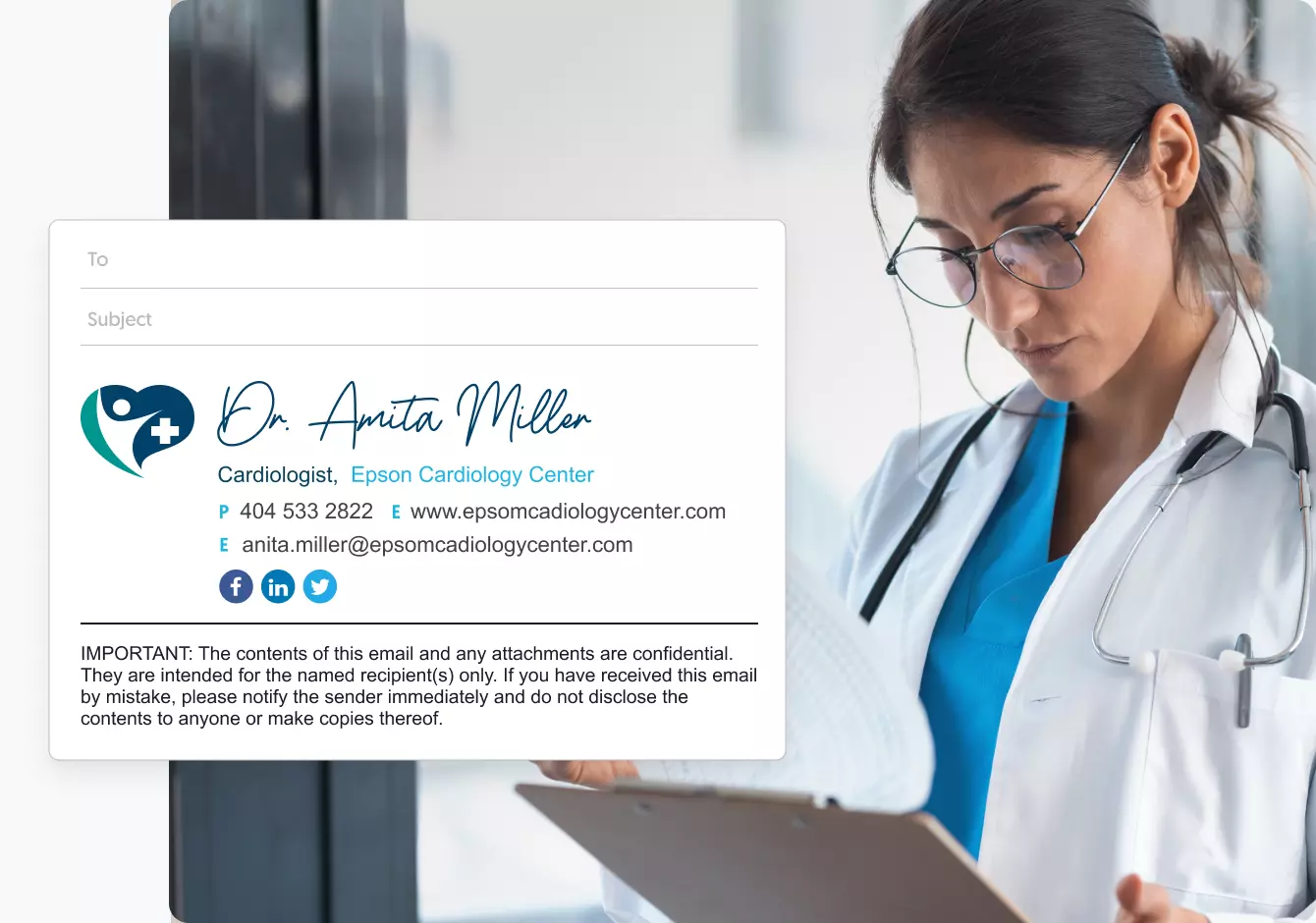 Doctor Email signature Maker + Examples, templates & guidelines