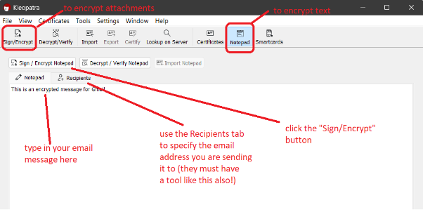 encrypt gmail with kleopatra