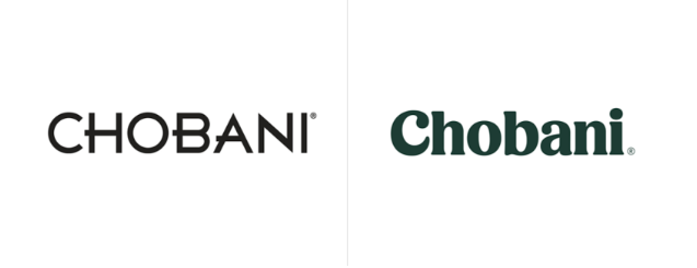chobani typography: