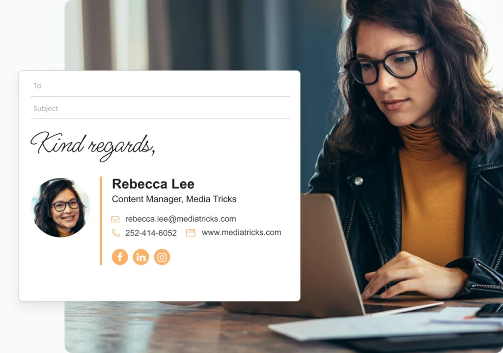 minimal email signature examples