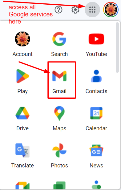 step 6 click on the gmail icon
