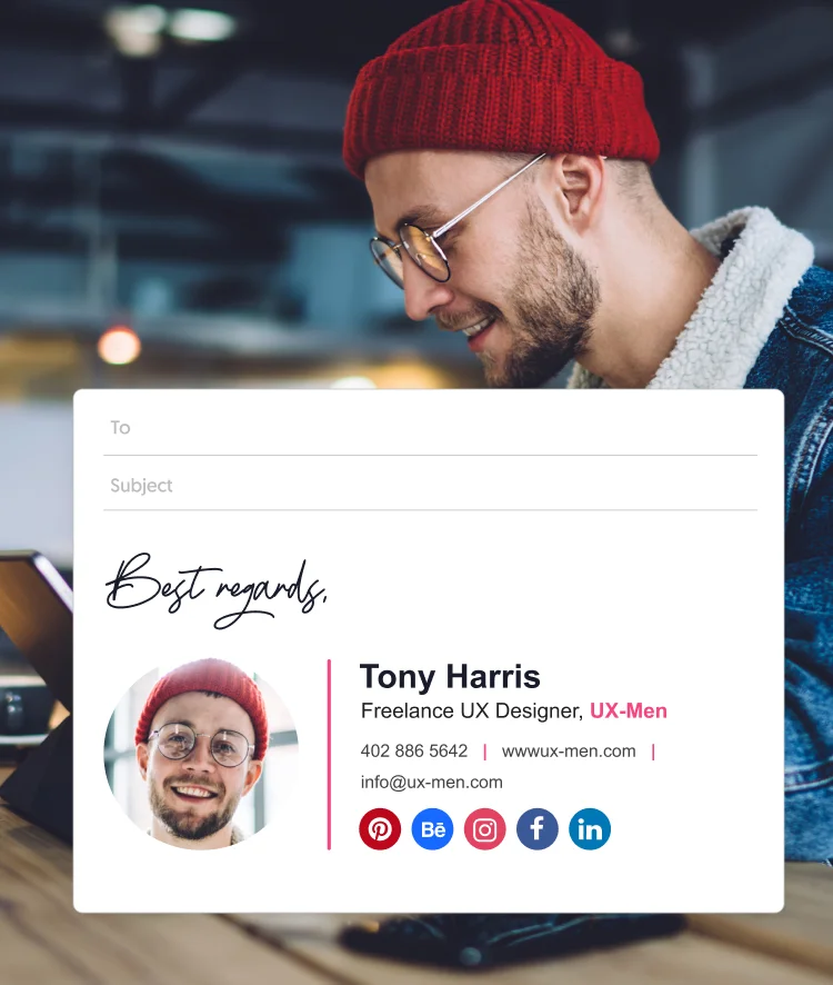 social media icons for email signature