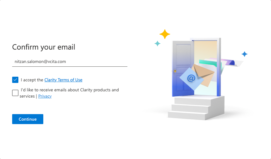 confirm your email for microsoft clarity