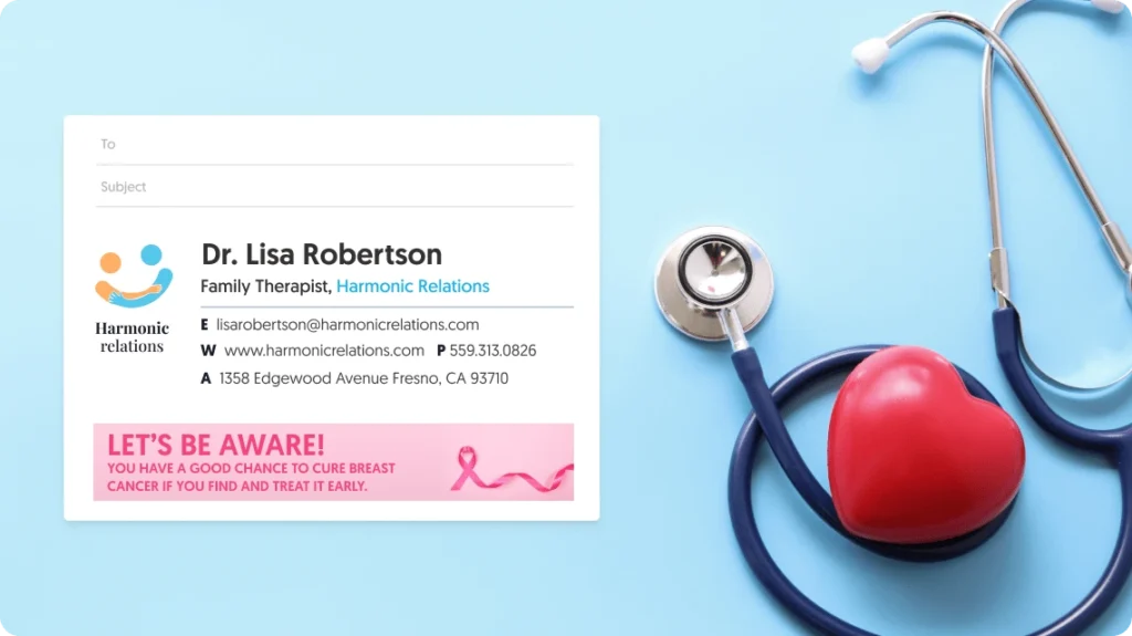 healthcare industry email signatures