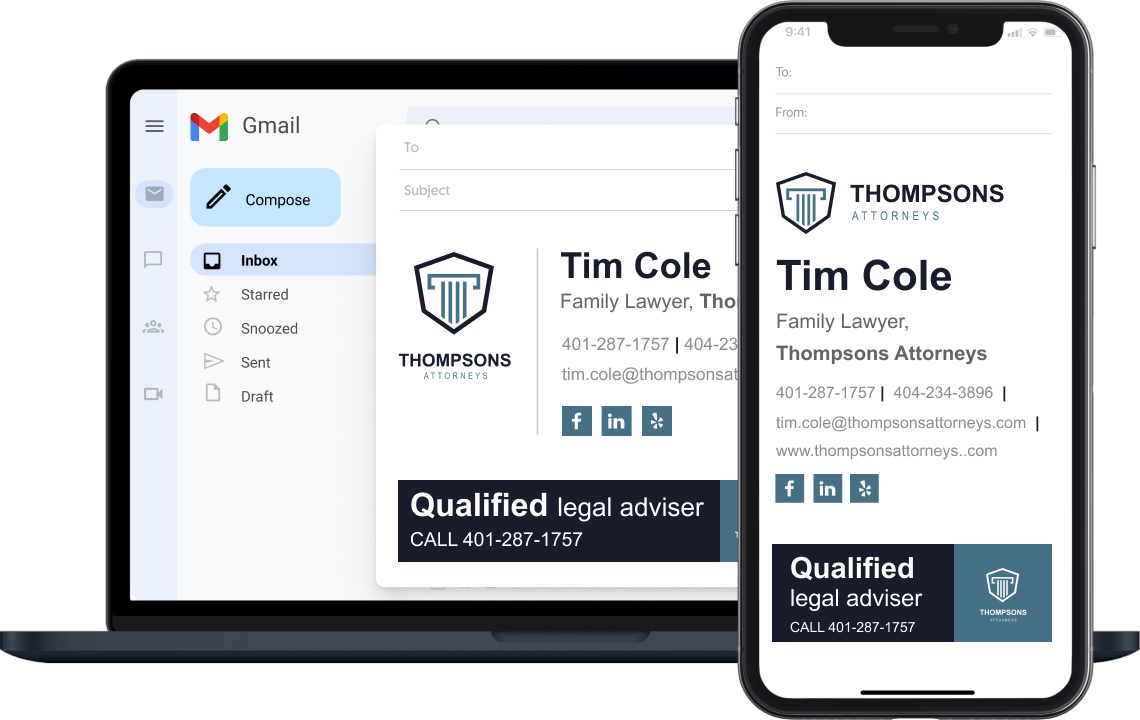law firms need a distinctive and elegant email signature
