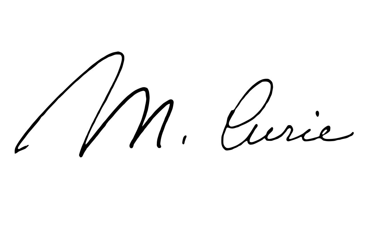 Marie Curie signature