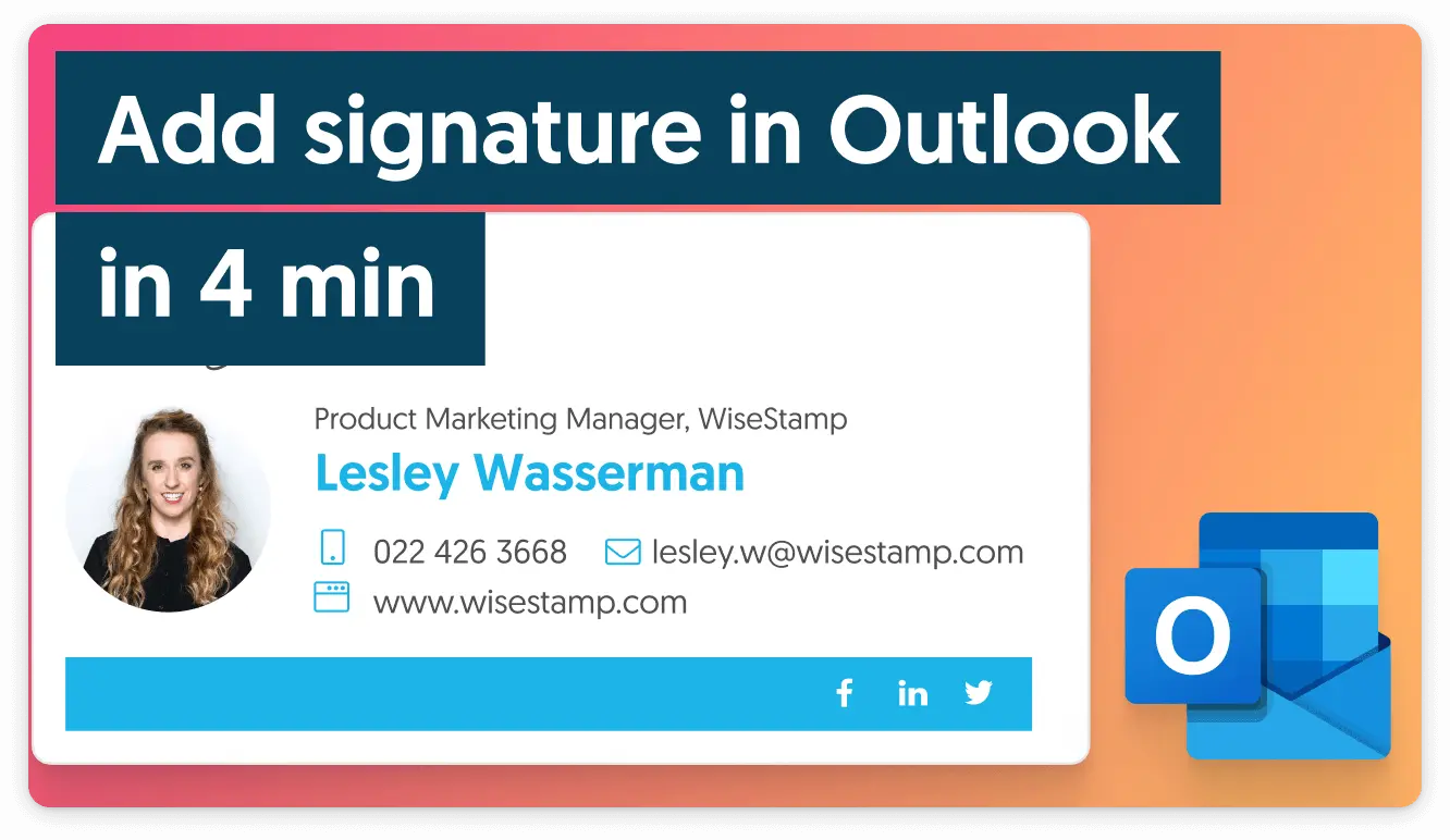 how to add a signature in outlook tutorial