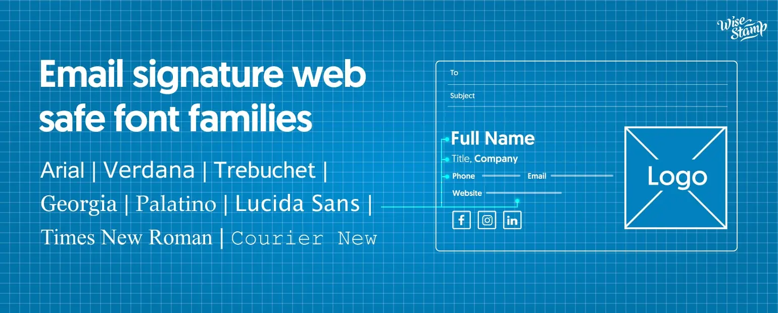 web safe fonts for email signature design