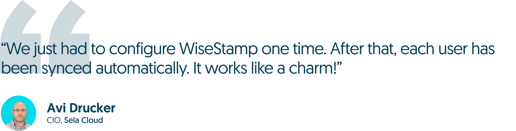What Sela Cloud thinks of WiseStamp email signature solution