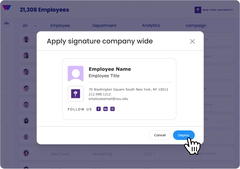 manage email signatures for education
