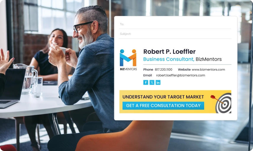 example of business services email signature