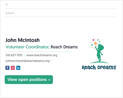 nonprofit email signature for HR