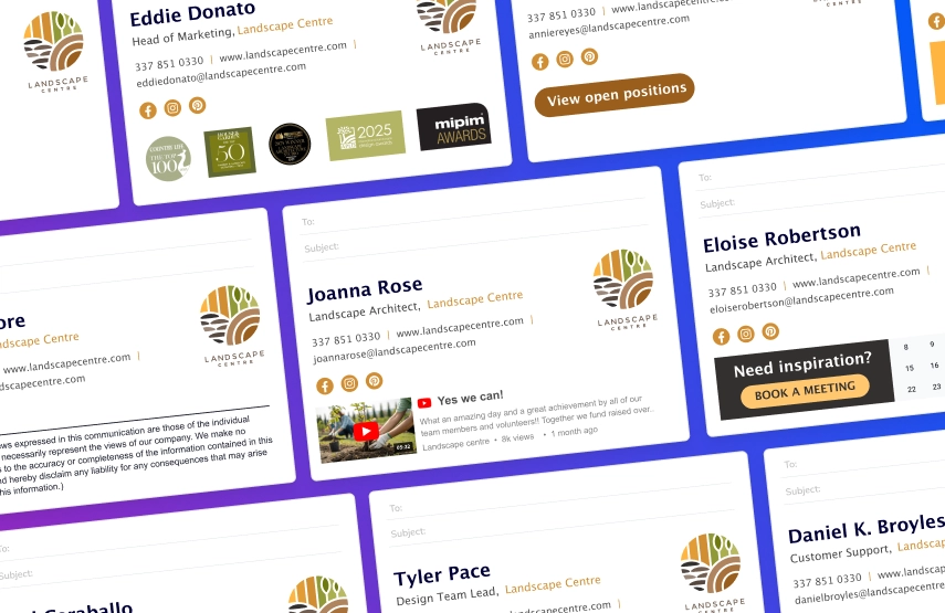 email signature examples for construction and architecture firms