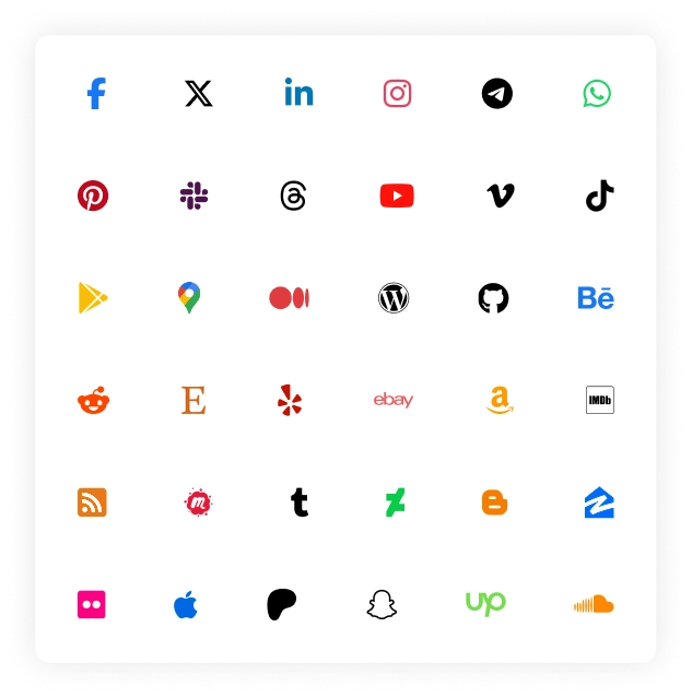Social media icon options for your Wisestamp email signature