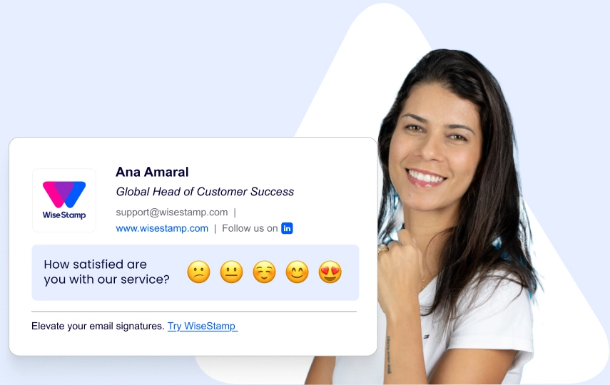 WiseStamp head of customer success manager email signature