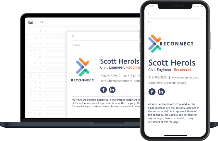 responsice email signature example for the public sector