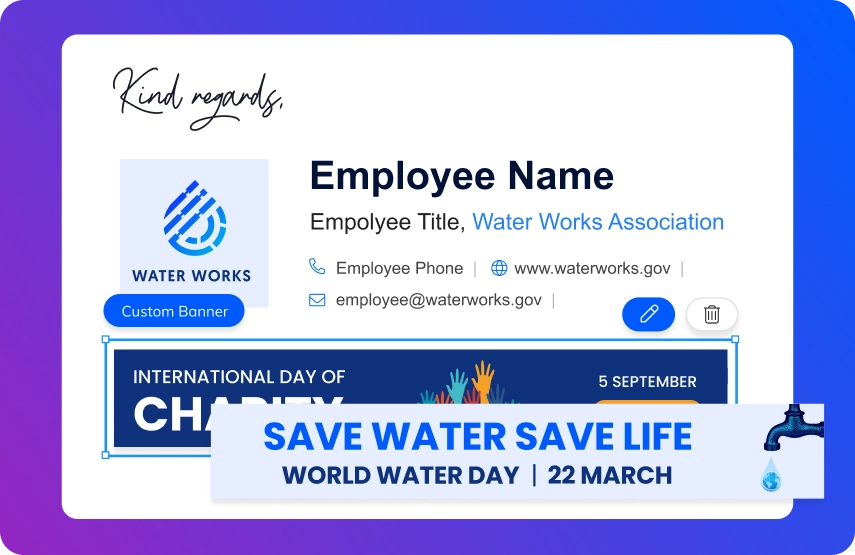 promote services from your email signature public sector