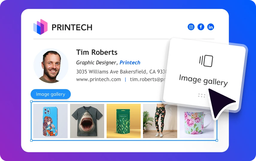 WiseStamp professional email signature header