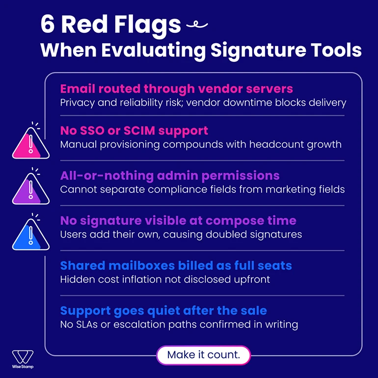 6 red flags when evaluating email signature tools