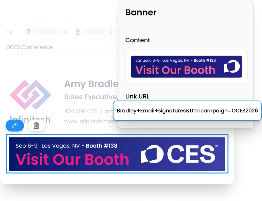 Apply unique UTM's inside your email signature banner