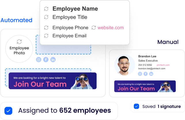 automated vs Manual Email Signature Management