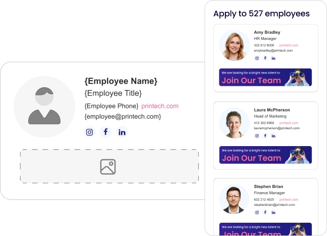 how to standardize email signature for large company