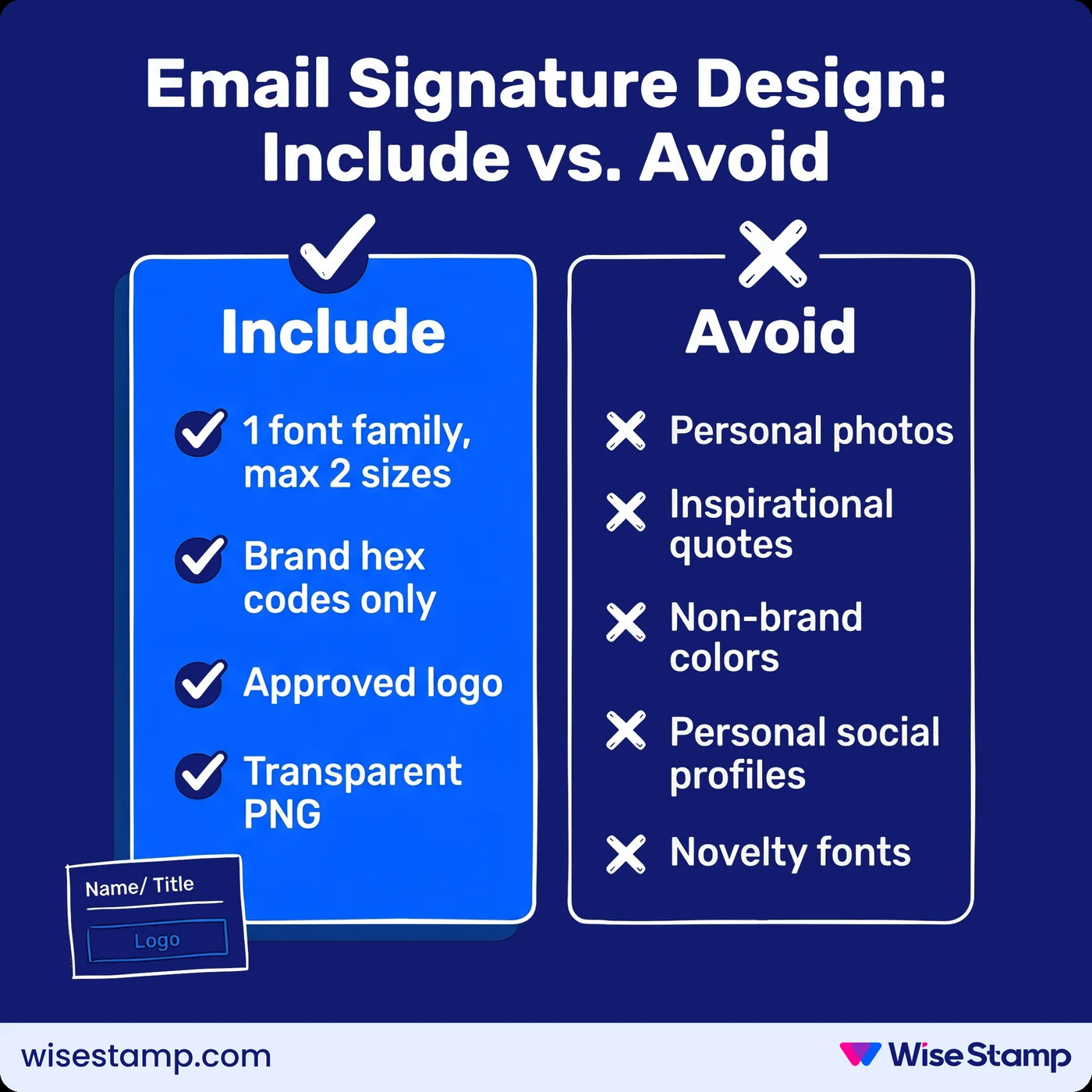 Email Signature Design: Include vs. Avoid