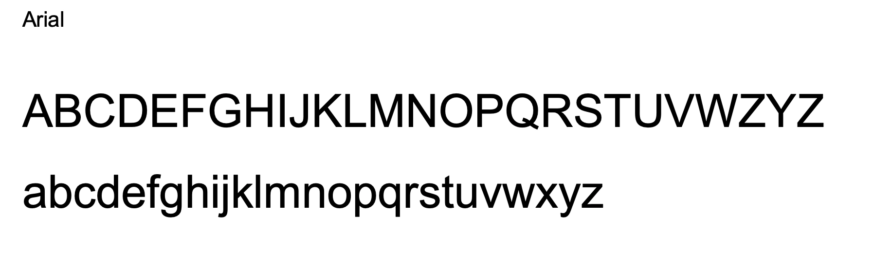 Arial email signature font for Outlook