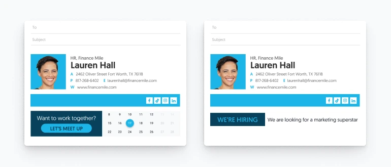Email signature CTA colors