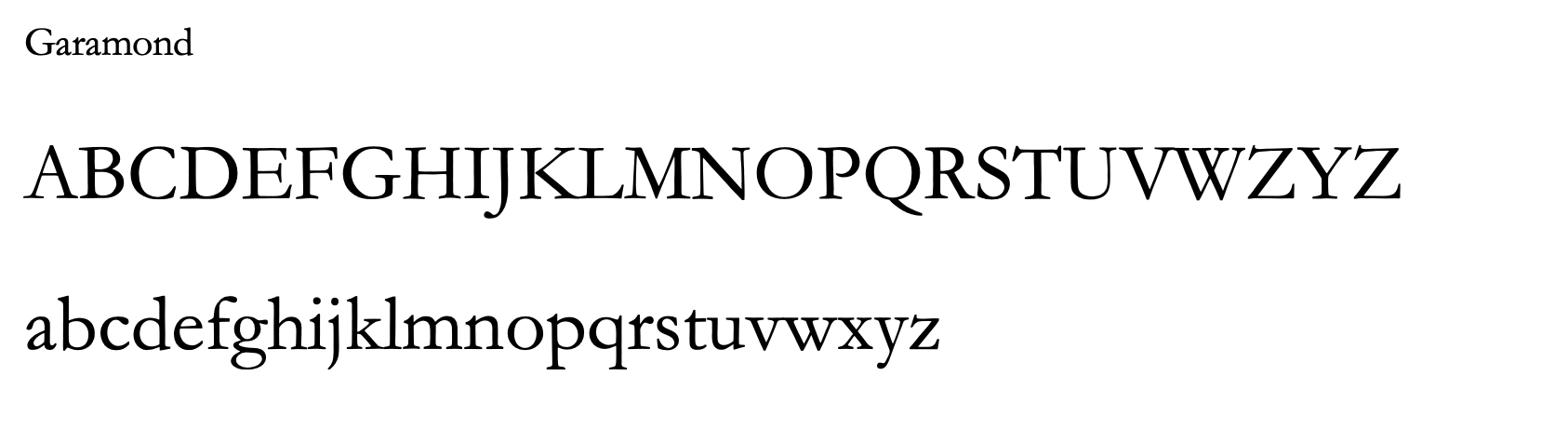 Garamond good email signature font