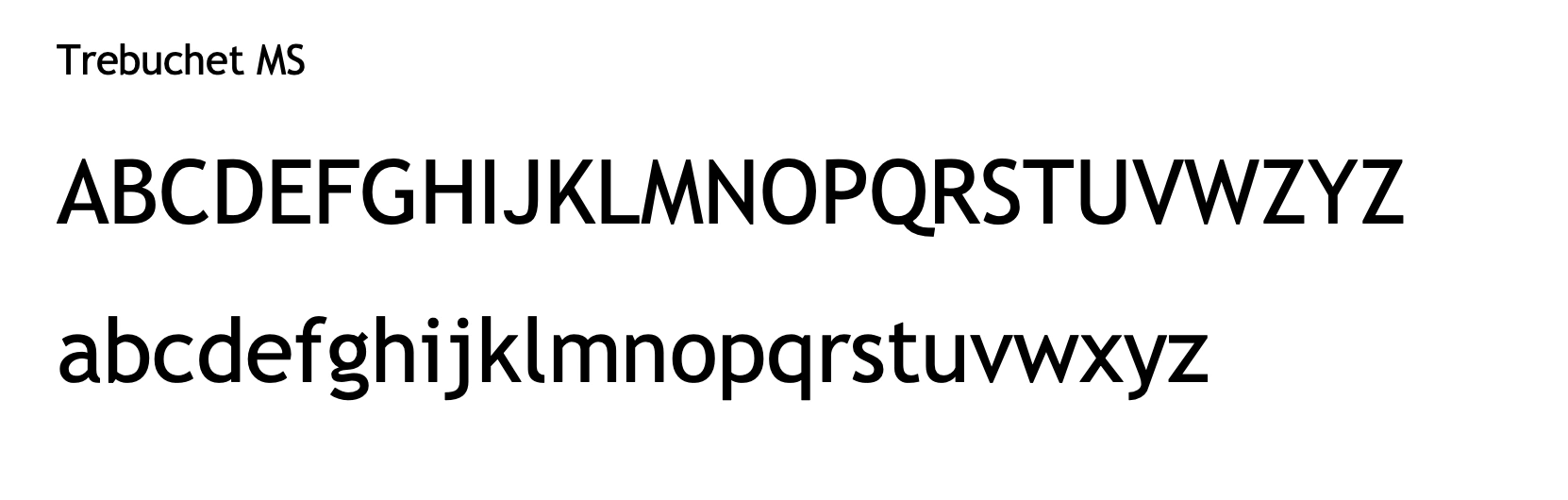 Trebuchet MS email signature safe font