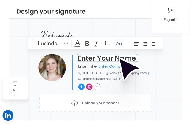 how to design an email signature