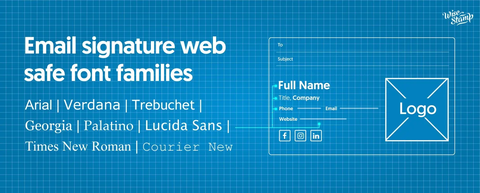 Email signature web safe font families