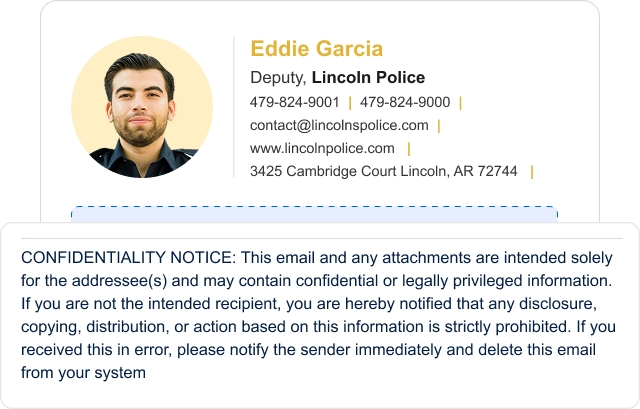 how to ensure email signature compliance for government agencies