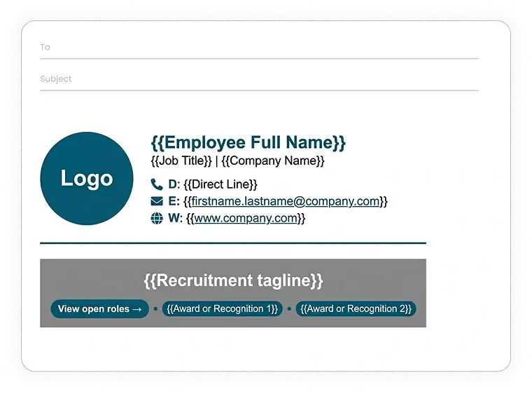 company recruitment email signature example