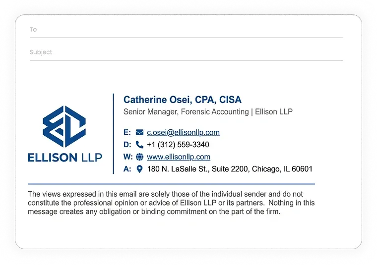 Non reliance opinion corporate email signature