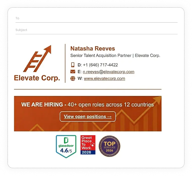 Talent Acquisition and Recruitment email Signature example