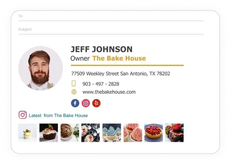 small business owner email signature example