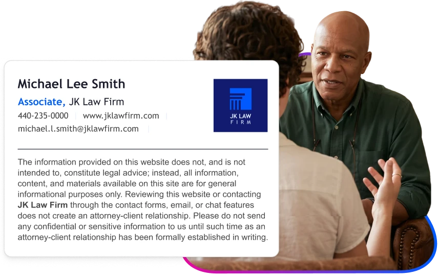 Enforce attorney-client privilege notice disclaimer company-wide