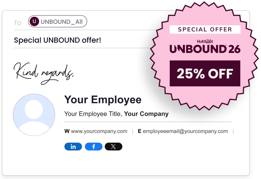 25% promotion for UNBOUND