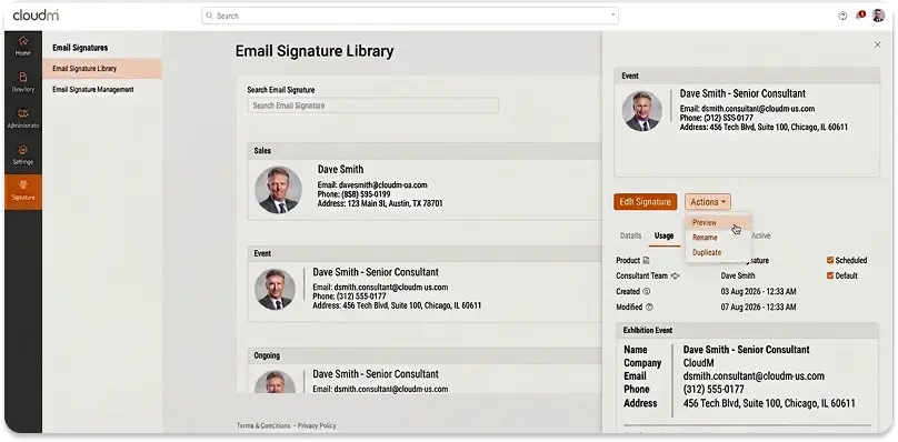 CloudM Email signature Editor UGI