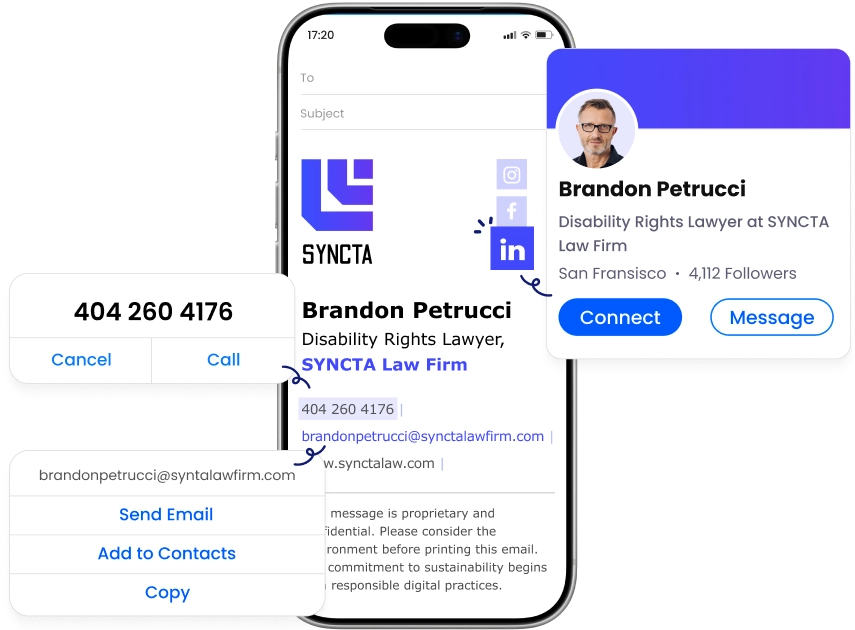 create mac mail signature with clickable links